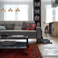 Increíble departamento de estilo vintage industrial moderno