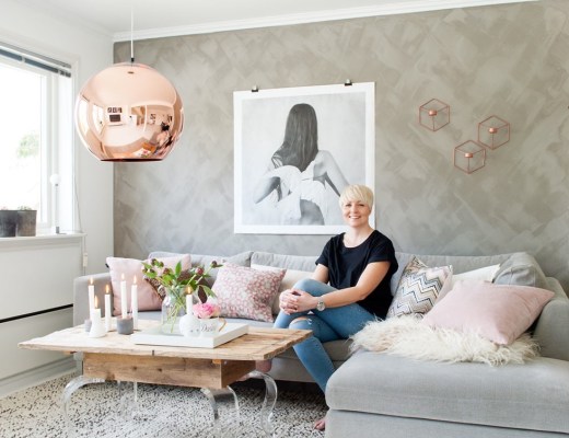 Gorgeous Nordic home with rose quartz touches / Hermoso hogar nórdico con toques en rosa cuarzo / casahaus.net