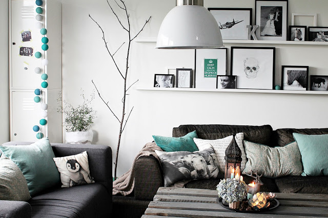sala menta y gris | Casa Haus