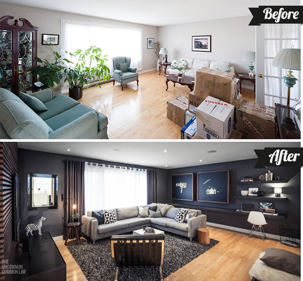Antes y después: Sala contemporánea