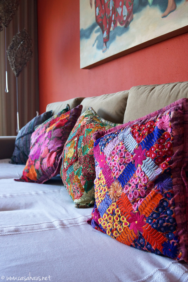 Mexican embroidery in Hacienda San Pancho, Mexico // Casa Haus