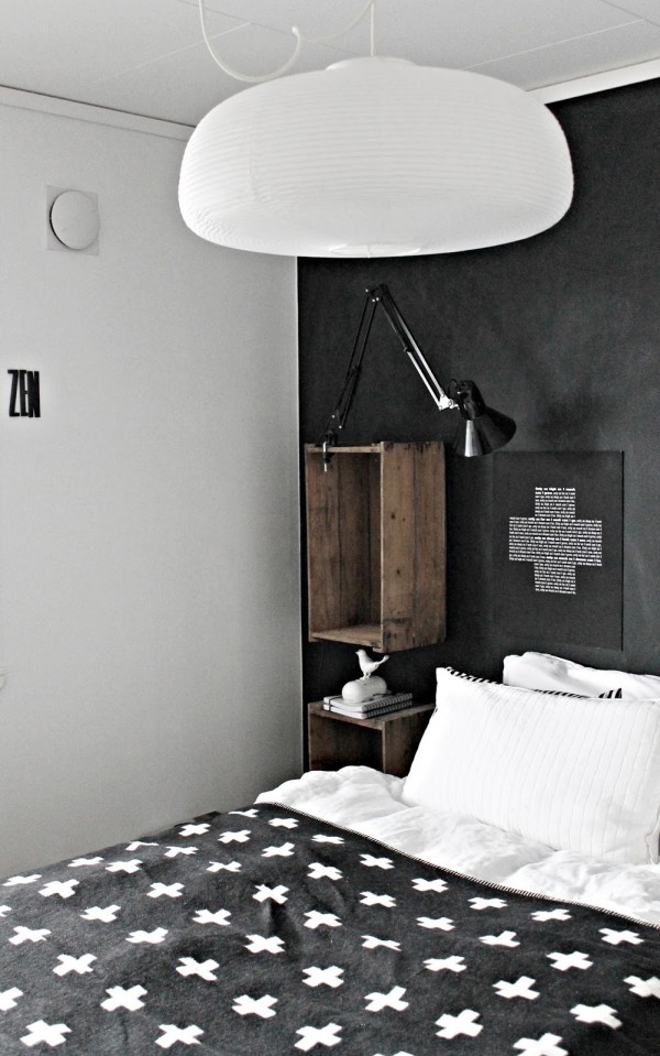 Black nordic bedroom, lots of diy ideas! / Dormitorio negro y blanco estilo nórdico con mucho diy! / casahaus.net
