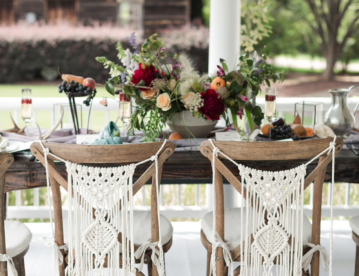 Sillas decoradas con macramé