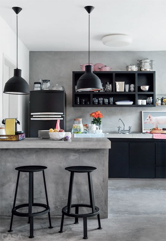 Gorgeous concrete kitchen / Hermosa cocina de concreto // Casa Haus