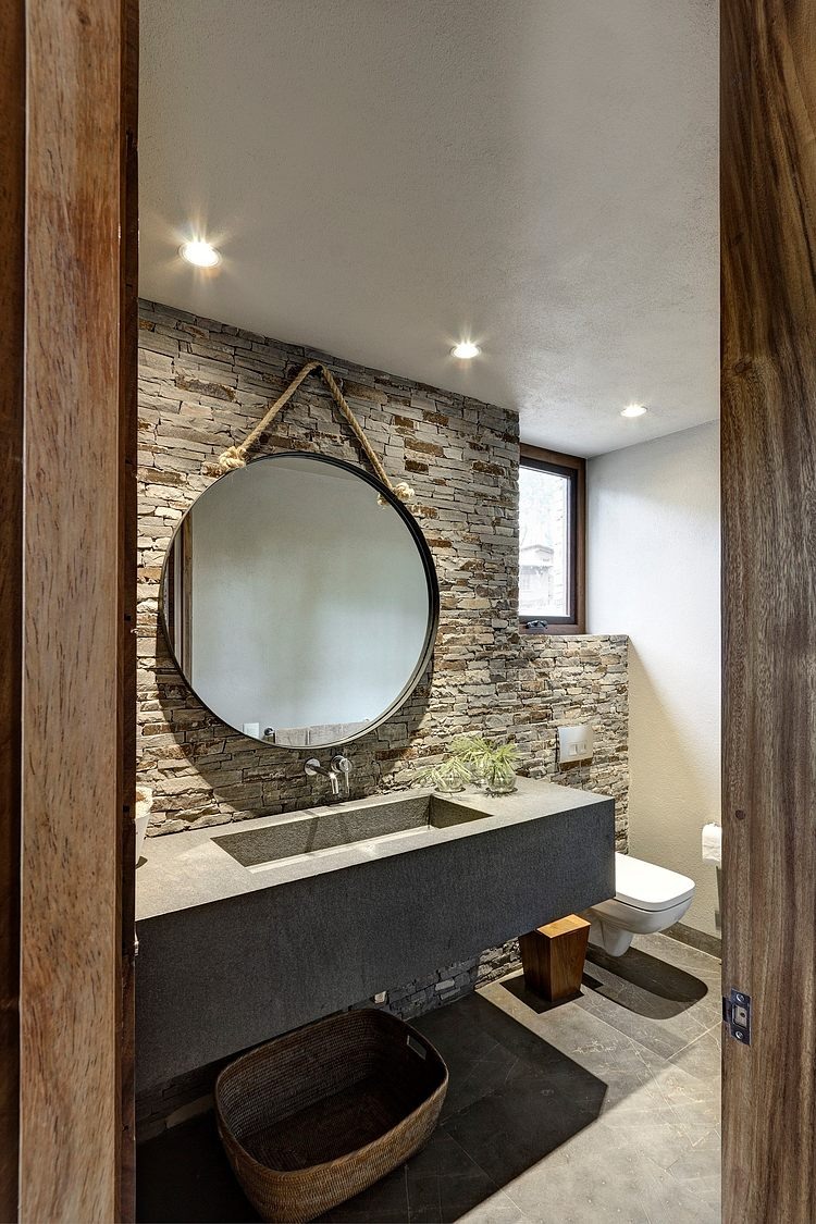 Decor Trend: Round mirrors in bathrooms // Tendencias: espejos redondos en baños // Casa Haus