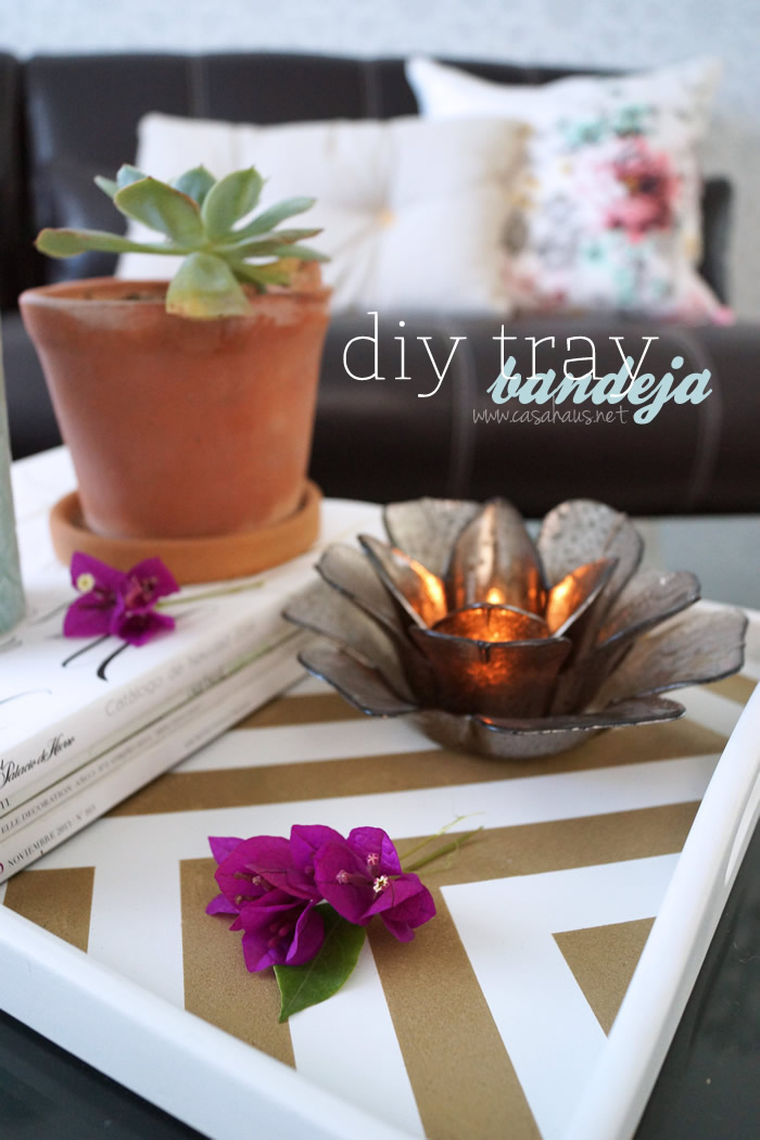 Gorgeous DIY decorative tray for your home - tutorial // Hermosa y sencilla bandeja decorativa, hazla tú mismo! // casahaus.net