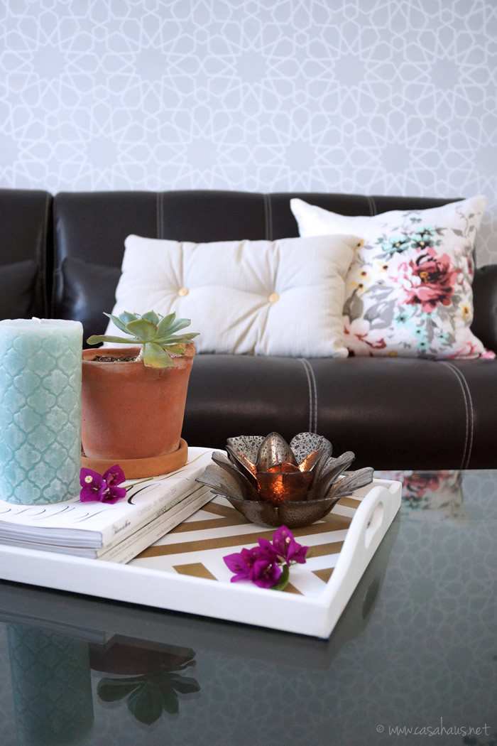 Gorgeous DIY decorative tray for your home - tutorial // Hermosa y sencilla bandeja decorativa, hazla tú mismo! // casahaus.net